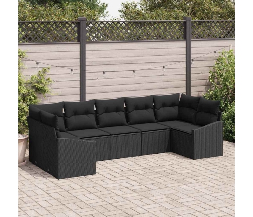 Aia Söögilaudade Komplekt Padjaga Ladustamisega 7 Pcs Must