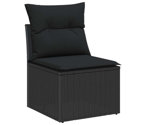 Aia Söögilaudade Komplekt Padjaga Ladustamisega 7 Pcs Must