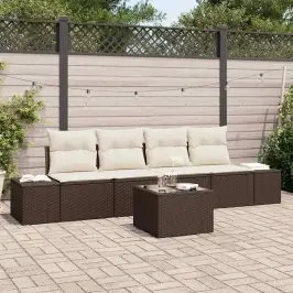 Aia Diivanikomplekt 5 Pcs Pruun Ja Kreem 55 X 55 X 37 Cm