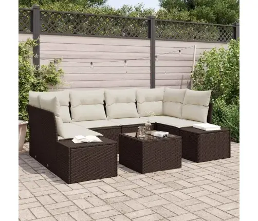 Aia Diivanikomplekt 7 Pcs Pruun Ja Kreem 55 X 55 X 37 Cm