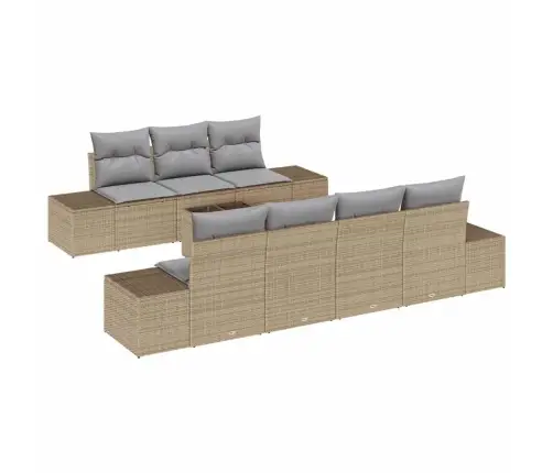 Aia Diivanikomplekt Padjaga 8 Pcs Beež Ja Hall 55 X 55 X 37 Cm