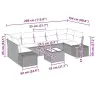 Sodo Sofų Rinkinys 8 Pcs Juoda Ir Kreminė 55 X 55 X 37 Cm