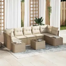 Aia Diivanikomplekt Padjaga 8 Pcs Beez Ja Koor 55 X 55 X 37 Cm