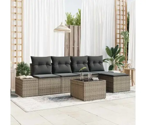 5 Gabalu Dārza Dīvānu Komplekts Ar Spilveniem, Melnā Poli Rotangpalma Vidaxl 5 Gabalu Dārza Dīvānu Komplekts Ar Spilveniem, Melnā Poli Rotangpalma Vidaxl