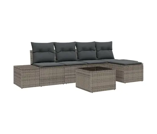 5 Gabalu Dārza Dīvānu Komplekts Ar Spilveniem, Melnā Poli Rotangpalma Vidaxl 5 Gabalu Dārza Dīvānu Komplekts Ar Spilveniem, Melnā Poli Rotangpalma Vidaxl