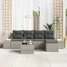 Sodo Sofų Rinkinys Su Pagalve Su Saugykla 6 Pcs Šviesiai Pilka Sodo Sofų Rinkinys Su Pagalve Su Saugykla 6 Pcs Šviesiai Pilka
