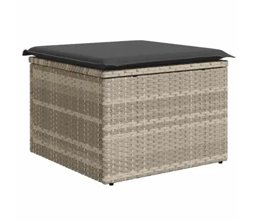 Sodo Sofų Rinkinys Su Pagalve Su Saugykla 6 Pcs Šviesiai Pilka Sodo Sofų Rinkinys Su Pagalve Su Saugykla 6 Pcs Šviesiai Pilka