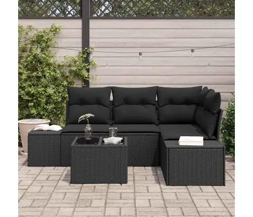 Dārza Dīvānu Komplekts Ar Uzglabāšanu Melna Poliratāns Vidaxl