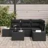 Dārza Dīvānu Komplekts Ar Uzglabāšanu Melna Poliratāns Vidaxl