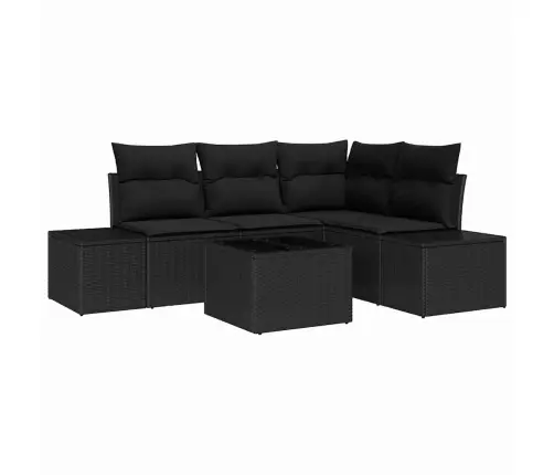 Dārza Dīvānu Komplekts Ar Uzglabāšanu Melna Poliratāns Vidaxl