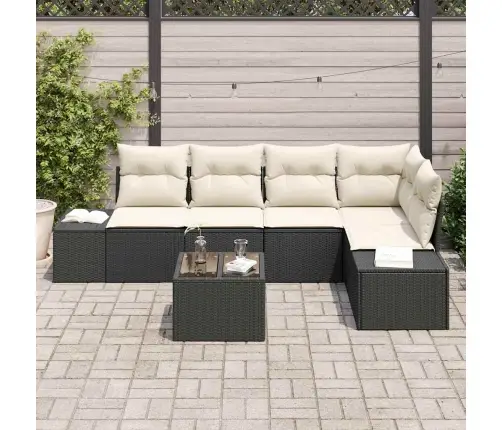 5 Daļu Dārza Dīvānu Komplekts Ar Spilveniem Brūns Poli Rotangpalma Vidaxl