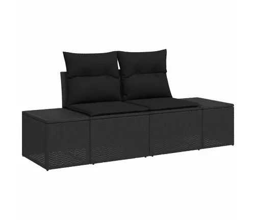 Aia Diivanikomplekt Padjaga Ladustamisega 6 Pcs Must