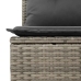 Sodo Sofų Rinkinys 6 Pcs Pilka 264 X 154 X 85 Cm Poli Ratanas