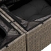 Sodo Sofų Rinkinys 6 Pcs Pilka 264 X 154 X 85 Cm Poli Ratanas