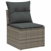 Sodo Sofų Rinkinys 6 Pcs Pilka 264 X 154 X 85 Cm Poli Ratanas