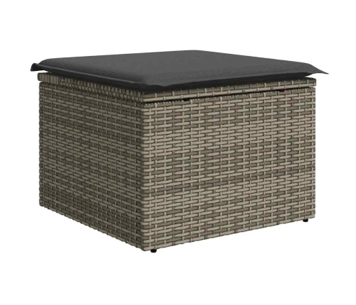 Sodo Sofų Rinkinys 6 Pcs Pilka 264 X 154 X 85 Cm Poli Ratanas