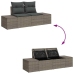 Sodo Sofų Rinkinys 6 Pcs Pilka 264 X 154 X 85 Cm Poli Ratanas