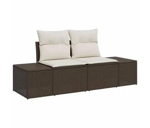 Aia Diivanikomplekt 7 Pcs Pruun Ja Kreemjas 264 X 154 X 85 Cm