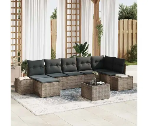 Aia Diivanikomplekt Padjaga Ladustamisega 7 Pcs Hall Polürotang