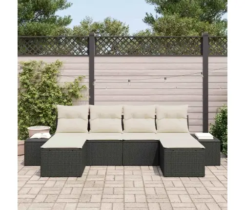 Aia Diivanikomplekt Padjaga 4 Pcs Must Ja Kreem Polürotang