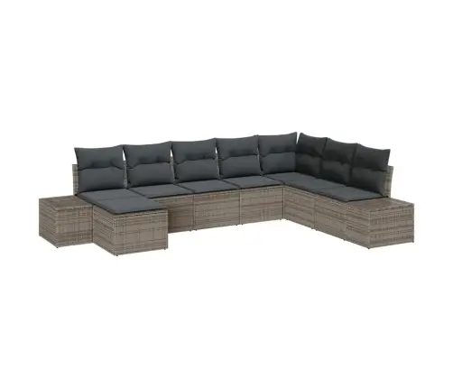 Dārza Dīvānu Komplekts 8 Pcs Pelēka 319 X 209 X 85 Cm Vidaxl