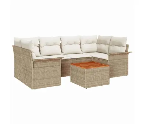 Aia Diivanikomplekt Ladustamisega 7 Pcs Beez Ja Koor Polürotang