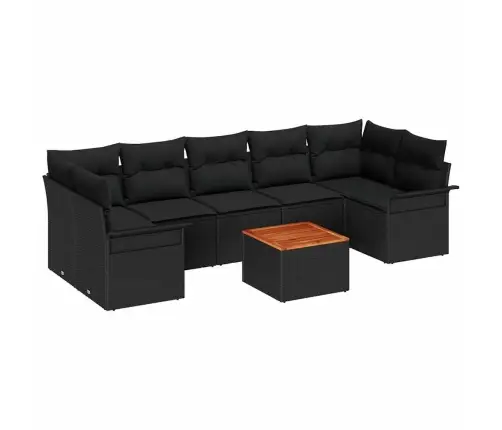 Aia Diivanikomplekt Padjaga Ladustamisega Padjaga 8 Pcs Must