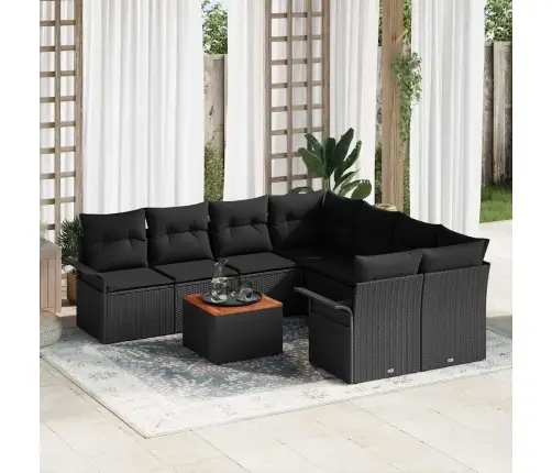 Aia Diivanikomplekt Padjaga Ladustamisega Padjaga 9 Pcs Must