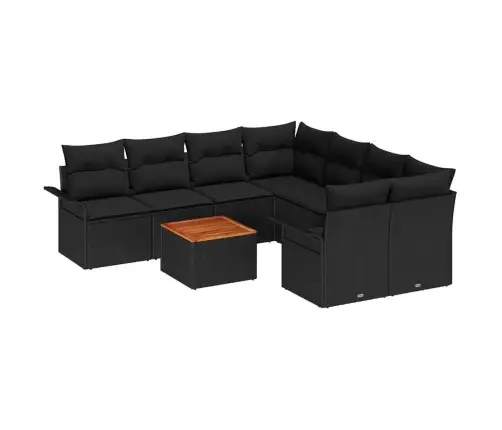 Aia Diivanikomplekt Padjaga Ladustamisega Padjaga 9 Pcs Must