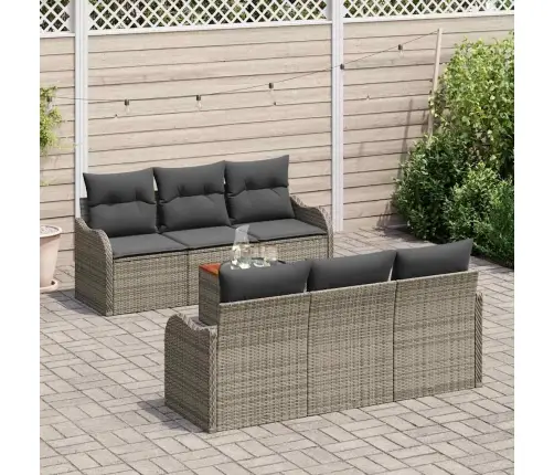 Pelēkais Dārza Dīvānu Komplekts 7 Pcs Pelēka Vidējs Vidaxl