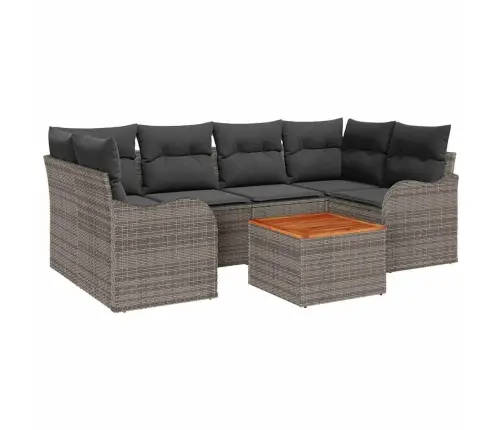 Sodo Sofų Rinkinys 7 Pcs Pilka