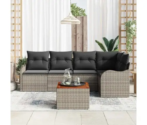 Sodo Sofų Rinkinys 6 Pcs Pilka