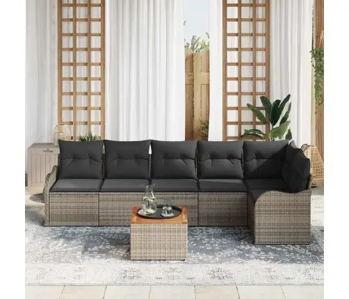 Aia Diivanikomplekt Ladustamisega 7 Pcs Hall Polürotang