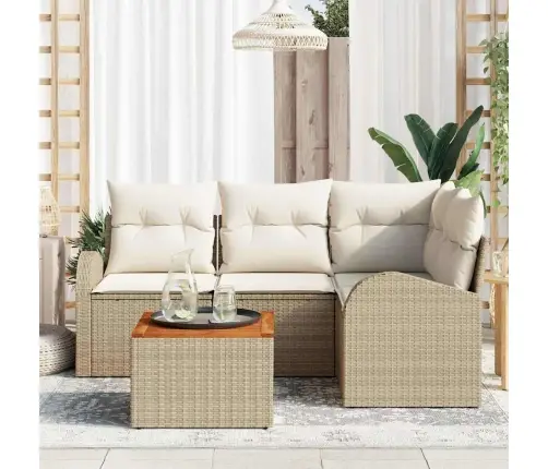 Aia Diivanikomplekt Ladustamisega 5 Pcs Beez Ja Koor Polürotang