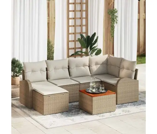 Aia Diivanikomplekt 7 Pcs Beež Ja Valge