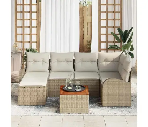 Aia Diivanikomplekt 7 Pcs Beež Ja Valge