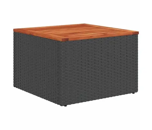 Aia Diivanikomplekt Ladustamisega 7 Pcs Must Polürotang