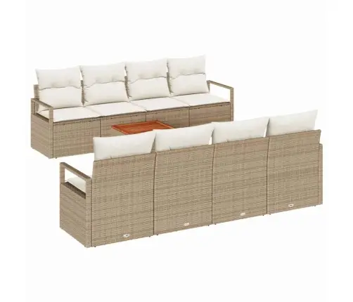 Dārza Dīvānu Komplekts 9 Pcs Bežs, Balts Lieli Vidaxl Dārza Dīvānu Komplekts 9 Pcs Bežs, Balts Lieli Vidaxl