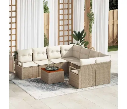 Aia Diivanikomplekt Ladustamisega 9 Pcs Beez Ja Koor Polürotang