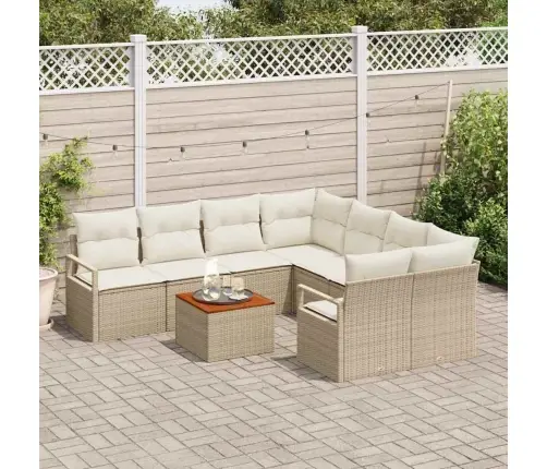 Aia Diivanikomplekt Ladustamisega 9 Pcs Beez Ja Koor Polürotang