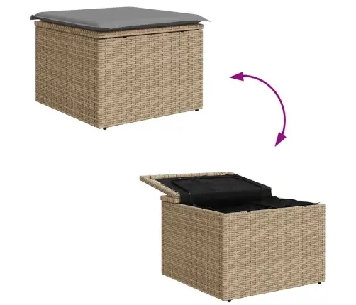 Dārza Dīvānu Komplekts 6 Pcs Beige, Gaiši Pelēks Liels Vidaxl