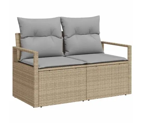 Dārza Dīvānu Komplekts 11 Pcs Beige, Gaiši Pelēks Vidējs Vidaxl