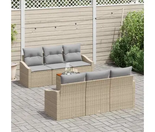 Aia Diivanikomplekt 7 Pcs Beež Ja Heledhall Polürotang