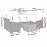 Dārza Dīvānu Komplekts 7 Pcs Bēšs Un Balts Vidaxl