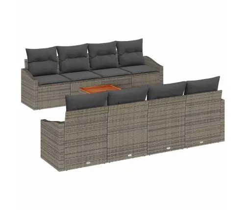 Dārza Dīvānu Komplekts 7 Pcs Pelēka 55 X 55 X 37 Cm Rotangpalma Vidaxl