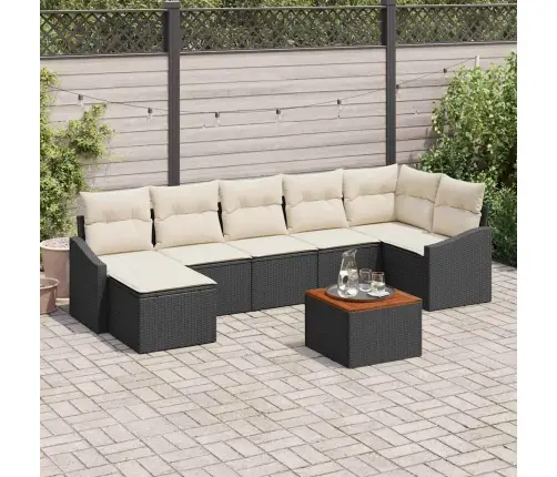 Dārza Dīvānu Komplekts 8 Pcs Melns, Balts 55 X 55 X 37 Cm Vidaxl Dārza Dīvānu Komplekts 8 Pcs Melns, Balts 55 X 55 X 37 Cm Vidaxl
