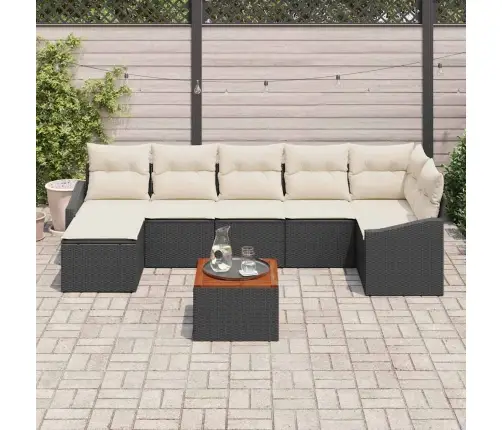 Dārza Dīvānu Komplekts 8 Pcs Melns, Balts 55 X 55 X 37 Cm Vidaxl Dārza Dīvānu Komplekts 8 Pcs Melns, Balts 55 X 55 X 37 Cm Vidaxl