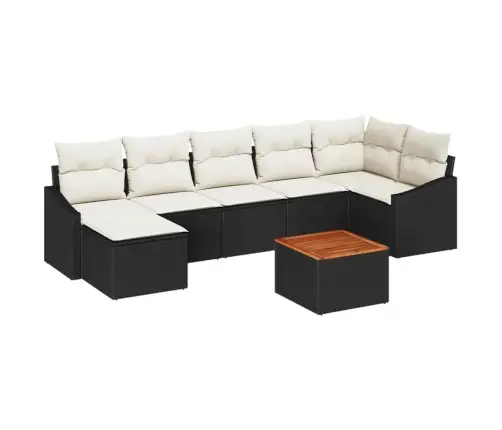 Dārza Dīvānu Komplekts 8 Pcs Melns, Balts 55 X 55 X 37 Cm Vidaxl Dārza Dīvānu Komplekts 8 Pcs Melns, Balts 55 X 55 X 37 Cm Vidaxl