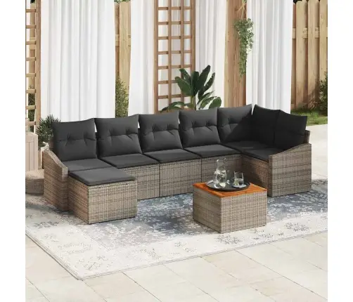 Aia Diivanikomplekt Ladustamisega 8 Pcs Hall Polürotang