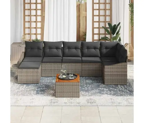 Aia Diivanikomplekt Ladustamisega 8 Pcs Hall Polürotang